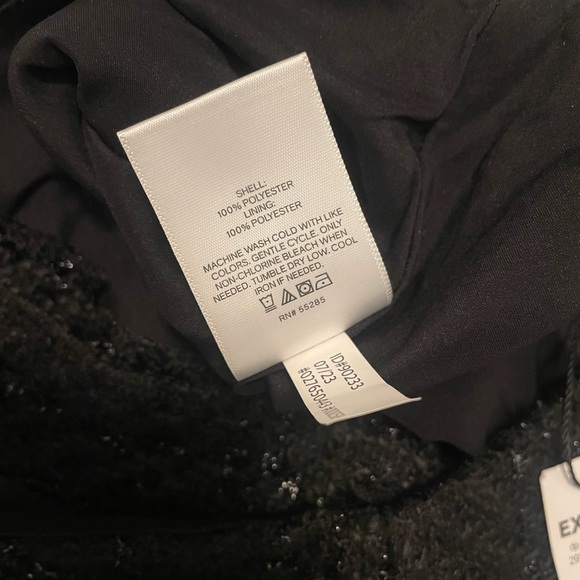 Express Nwt Tweed High Waist Embellished Mini Skirt Size 0 - Picture 8 of 9